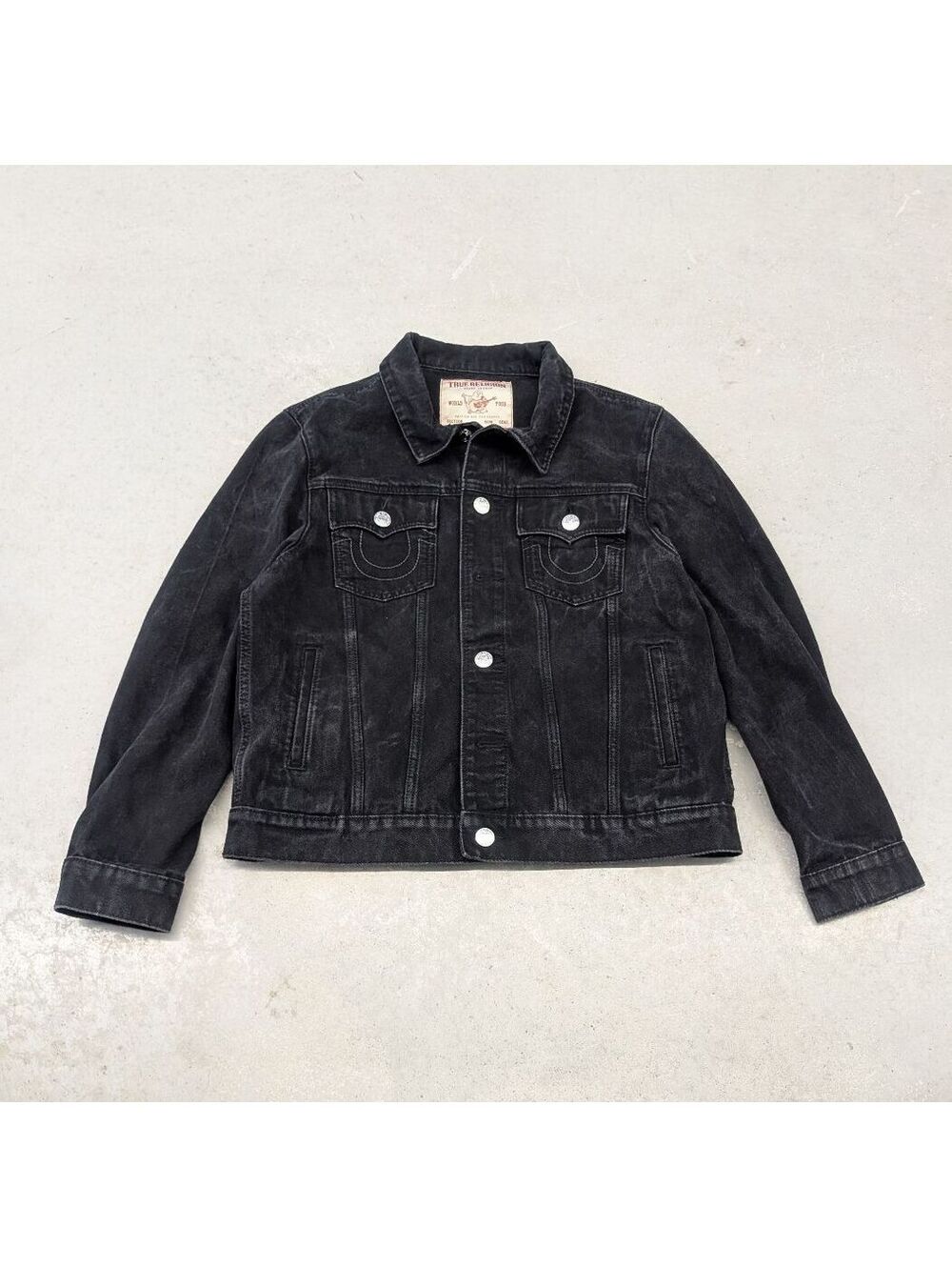 Y2K True Religion Jeans Black Denim Essential Jean Jacket